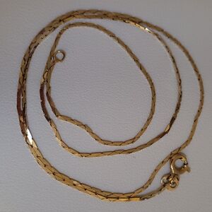 10k Solid Yellow Gold Chain, 17" Length, spring ring clasp. 💥FIRM PRICE💥